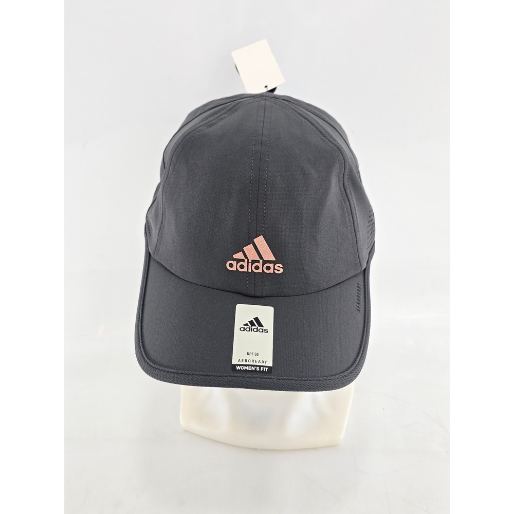 Adidas Superlite 2 Cap Women OSFA Grey Six Adjustable UPF 50 Aeroready - New